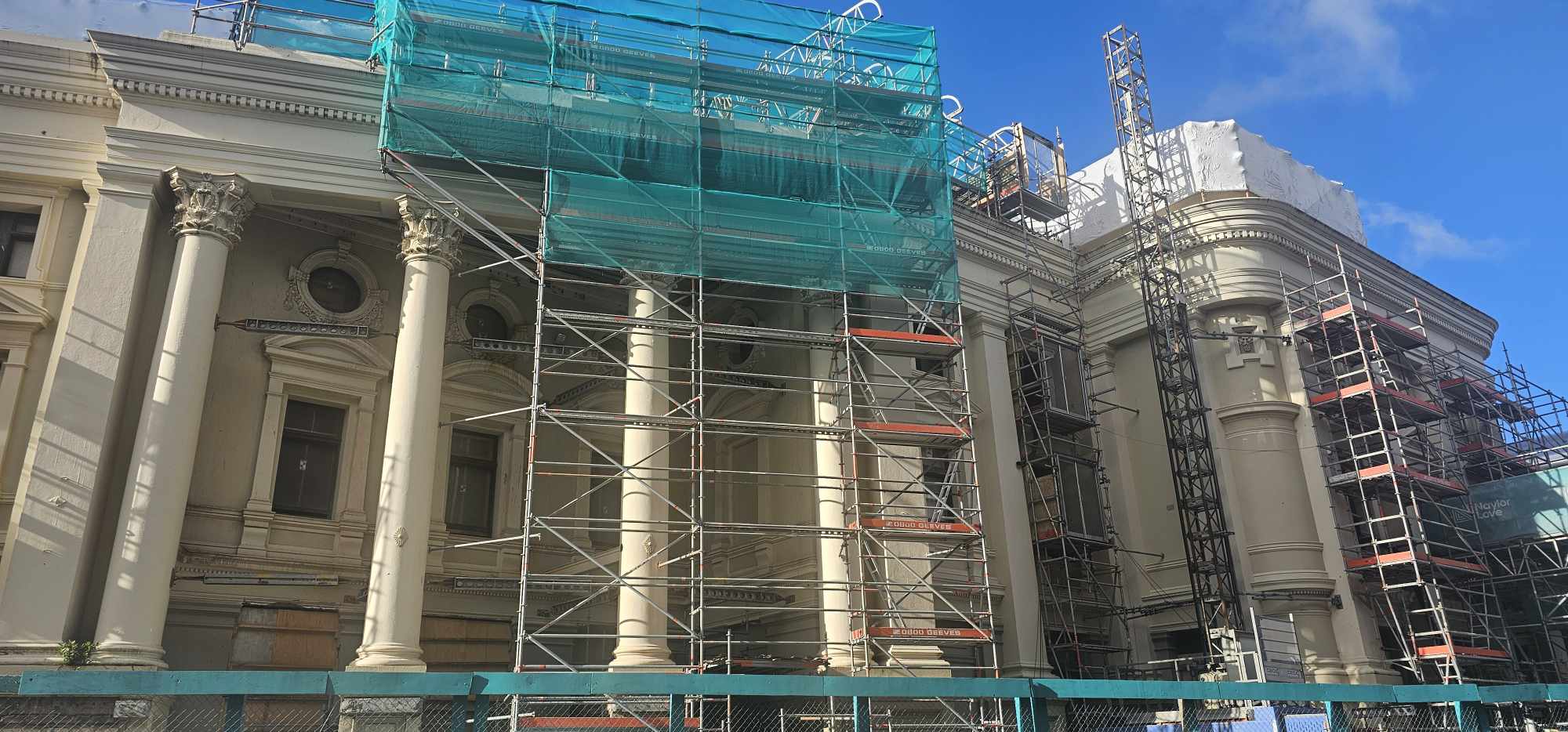 WELLINGTON TOWN HALL AUDITORIUM Ceiling Restoration Wellington